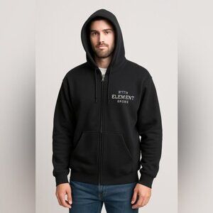 Gildan Heavy Blend Black “Fifth Element Group” Zip-Up Hoodie – Size XL